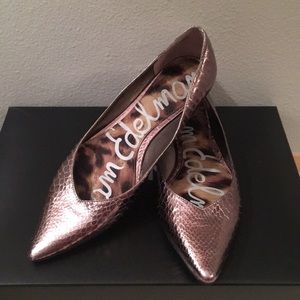 Sam Edelman Snake Metallic Flat